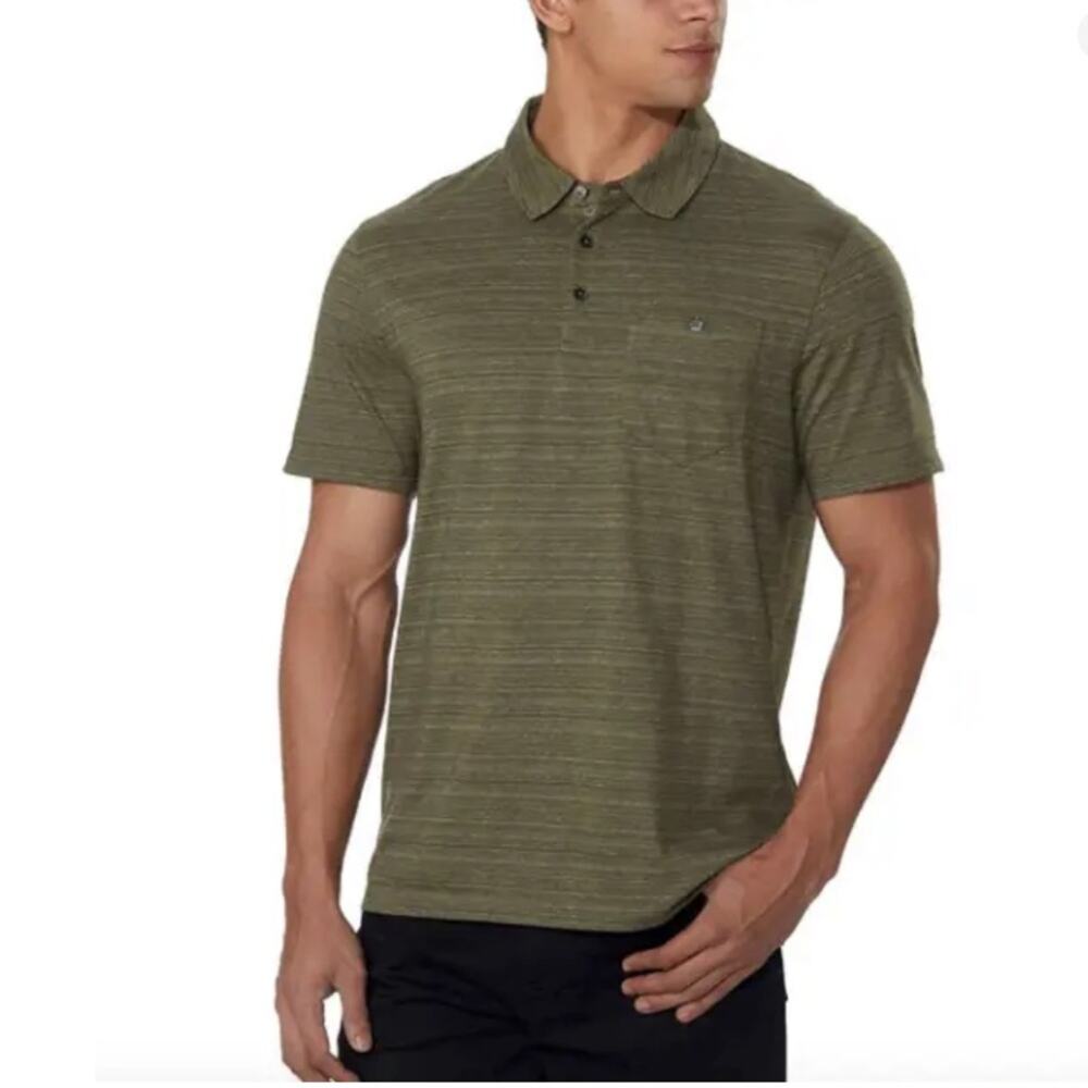 English Laundry Men’s Military Green Cotton Blend Polo Shirt Size 2XL‎